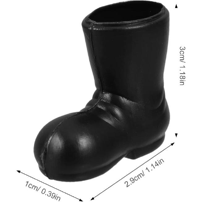 Vaguelly 7pairs Mini Santa Claus Shoes Model Decorative Dollhouse Accessories Realistic Christmas Boots for Mini Decoration for Craft Displays