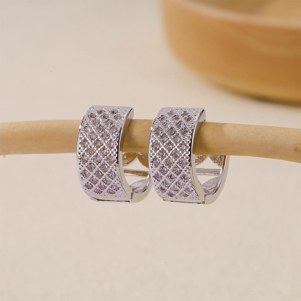 Color Earrings Women'S Jewelry Selection, Fashionable Multi-Style Zircon Earrings Inlaid With Zirconium Exquisite Jewelry