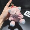 Sparkling Rhinestone Teddy Bear Plush Keychain Charm for Bags