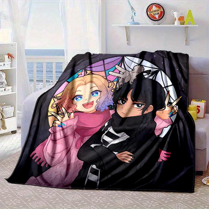 Stained Glass Gothic Romance Blanket Flannel Blanket for bed, sofa, Camping, Hiking, Picnic Essentials, gift for family Fan gifts