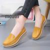 Женские туфли-качалки на платформе на плоском каблуке, с толстой подошвой и средним каблуком - Повседневный универсальный мамин стиль Весна/Осень 2024