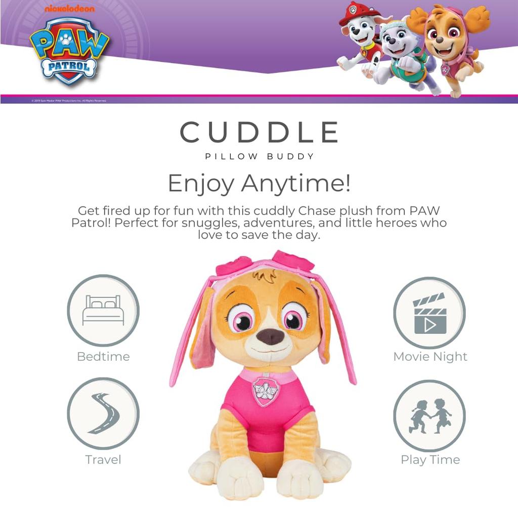 Paw Patrol Skye Kids Bedding Super Soft Plush Cuddle Pillow One Nickelodeon Product By Franco Buddy, Size, (Official)
