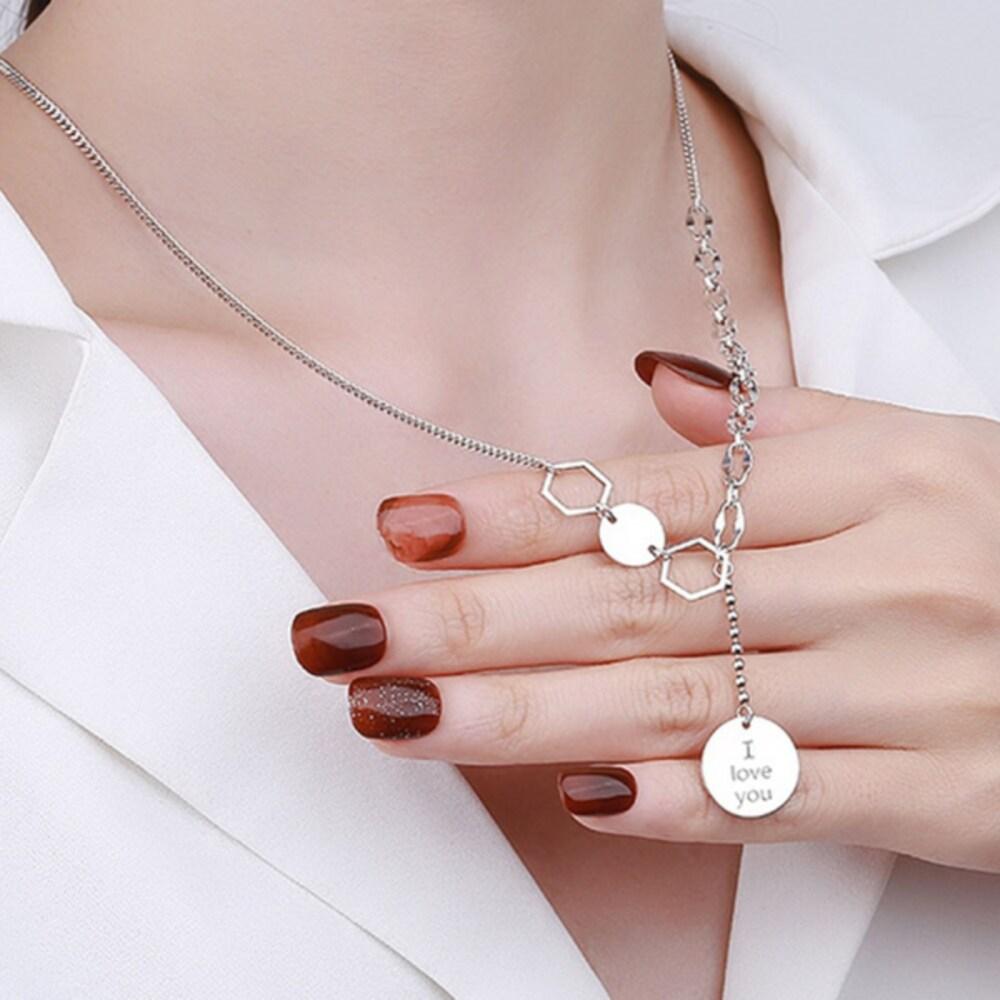 925 Sterling Silver Necklace Confession of Love n332 Love Necklace