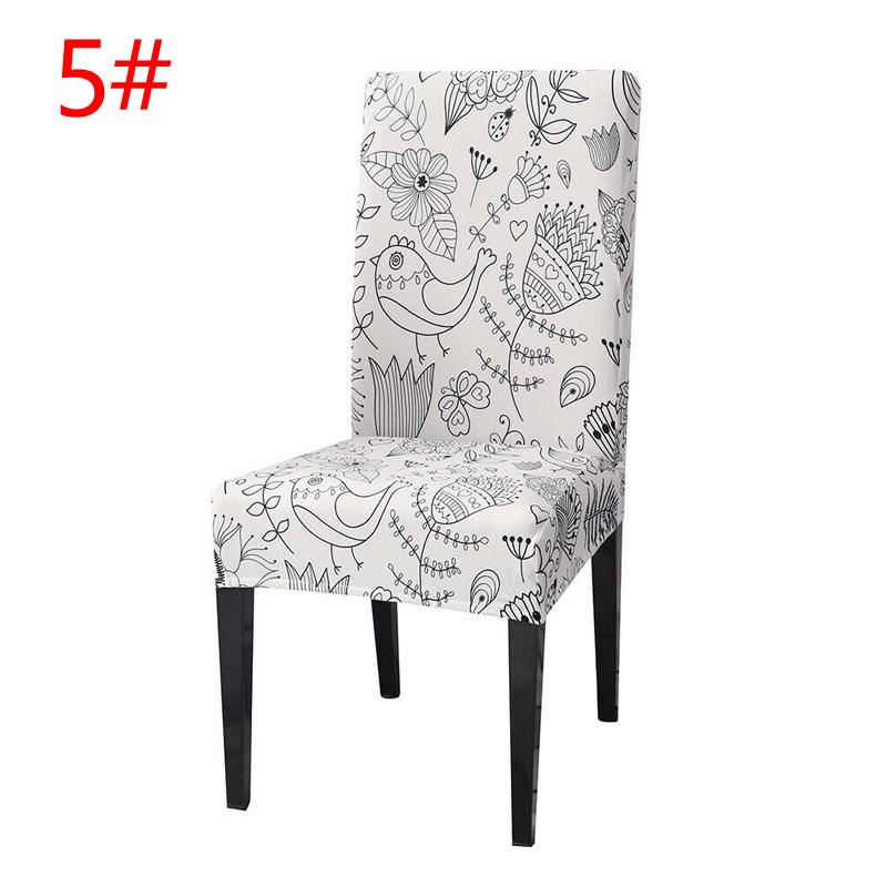 1 PC Seat Cover Chair Slipcover Floral Printing Elastic Chair Covers Stretch Spandex Generic