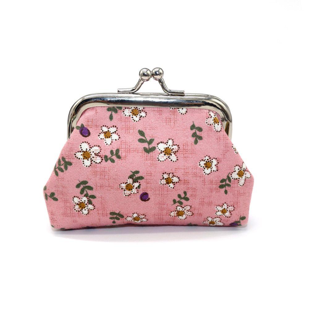 Vintage Bright Colored Hasp Purse Lady Retro Money Clip Small Wallet Coin Purse Clutch Bag