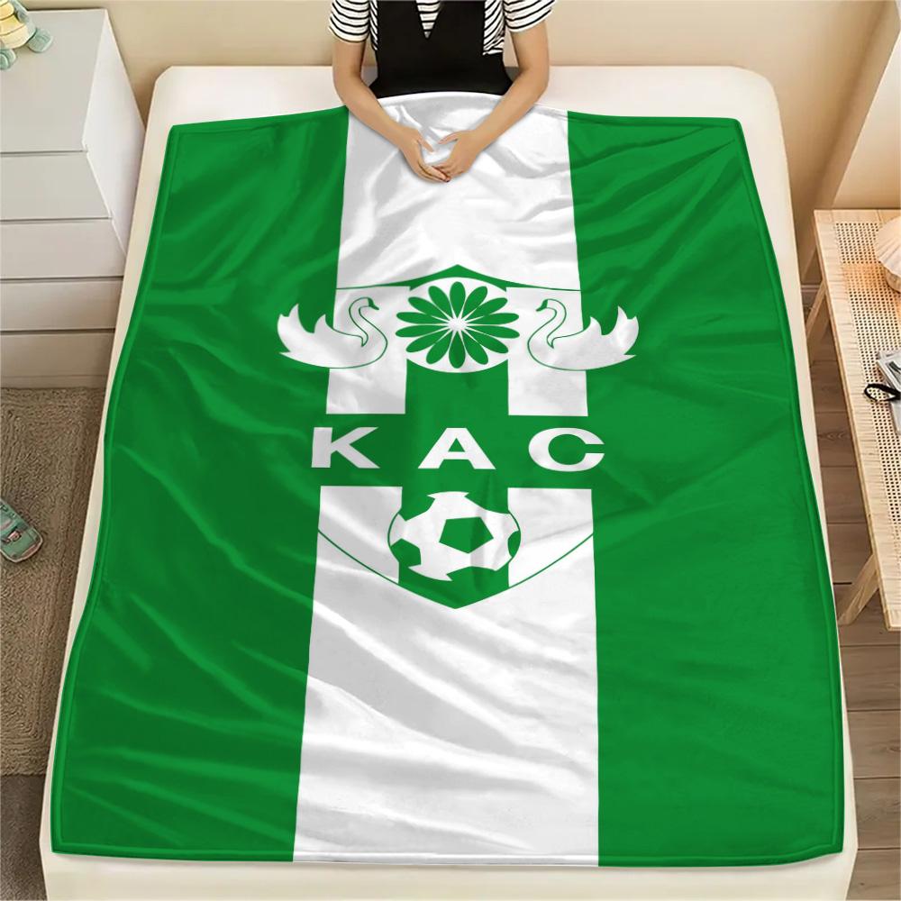 1Pc Kenitra Athletic Club kac Print Flannel Blanket High Quality Warm Comfortable Cover for All Seasons Perfect for Gifts Home Decor