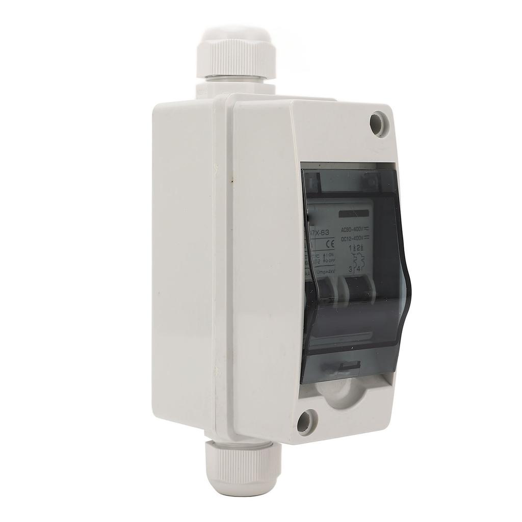 Solar Disconnect Switch 6A IP65 Outdoor Small Miniature Circuit Breaker with Din Rail Enclosure DC12‑400V AC90 400V
