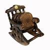 Wood Chair Coaster Diwali Gift Item Rakhi Gift Item Table Decor Product, 5.5x6x4 Inch, Brown, 6 Piece