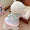 Dog Clothes Clothing Thick Cat Princess Dress Symphony Small Fragrance Traction Small Dog Teddy Pet