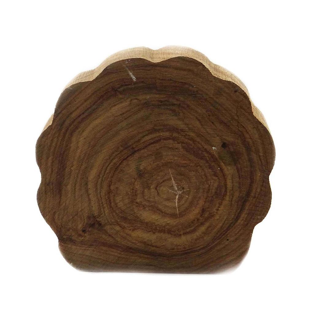 Деревянный блок круглой формы с цветочным принтом, печатающий текстильную печать на одежде