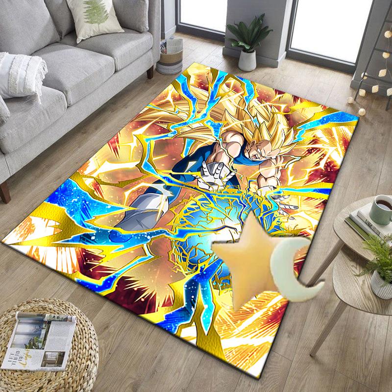 Goku Anime Office Rug Chair Mat, Game Carpet, Suitable for Front Door, Bedroom, Living Room, Desk, Holiday Gift