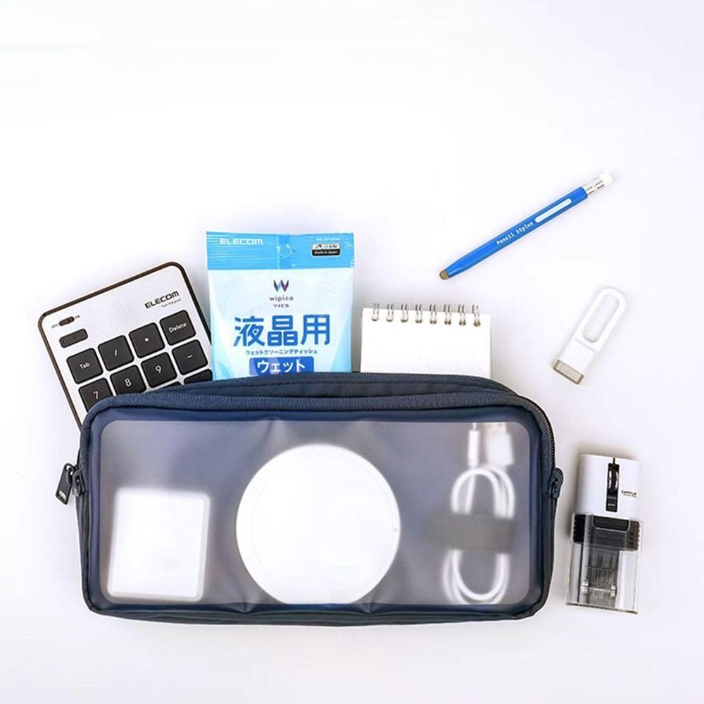 1/2/3 Compartment Travel Tech Pouch Transparent Transparent Makeup Bag  Camera Accessories Storage