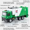 1:24 Scale Electric Container Truck Garbage Car Toy Model Sound Light Doors Opened Engineering Vehicle Models Gifts for Friends