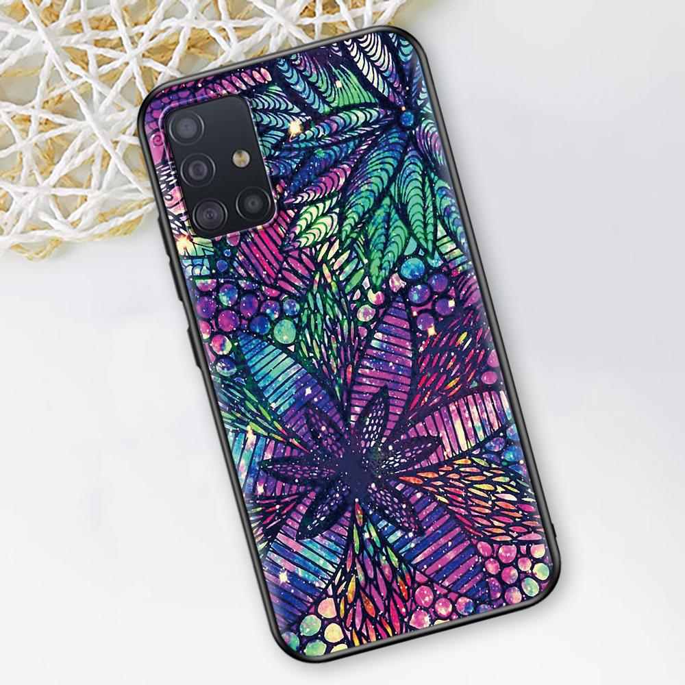 Чехол Мандала Подсолнух Мандала для Samsung Galaxy A51 A12 A21s A71 A52 A31 A32 A02s A72 A11 A41 A22 A01 Черный Мягкий Чехол для Телефона