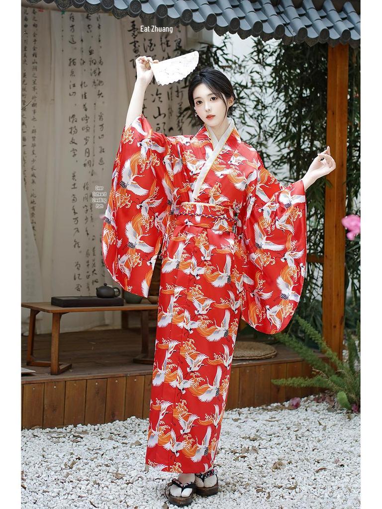 Кимоно-халат Весна/Лето 2026 - Японское платье-сауна для принцессы с милым бантом