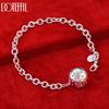 925 Sterling Silver Bead Pendant Bracelet Wedding Jewelry