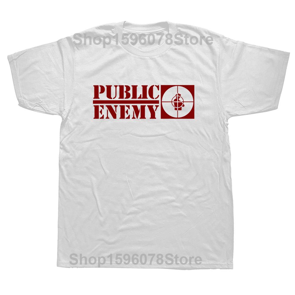 2024 Веселый Летний Стиль Футболка US Rap Team Public Enemy Графическая Хлопковая Футболка Музыка Короткий Рукав Повседневные Хип-Хоп Футболки