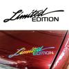 New LIMITED EDITION Car Laser Stickers Creative English Letter Vinyl Decals Fashion Auto Body Glass Reflective Sticker Decor