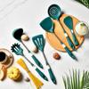 Silicone Kitchen Utensils Non-stick Cookware Kitchenware Cake BBQ Cooking Tool Spatula Ladle Egg Beaters Shovel Spoon Soup