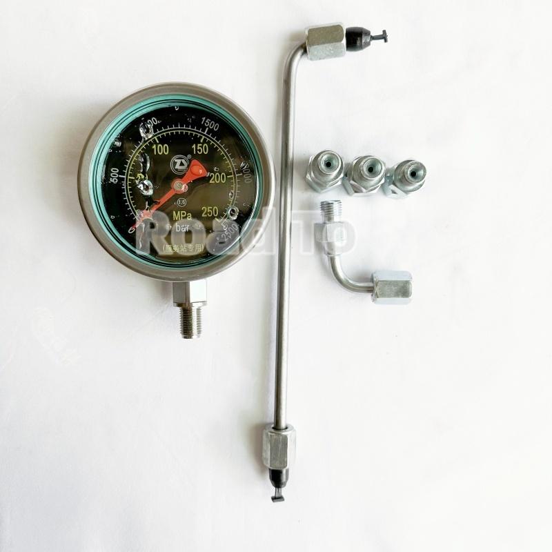 250Mpa Diesel Common Rail Pump Plunger Pressure Test Gauge 2500bar Pressure Meter Tool Set