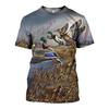 New Fashion Men Hoodies 3D Print T Shirt New Fashion Animal Hunting Duck Art T Shirt Tees Shorts Sleeve Apparel Unisex