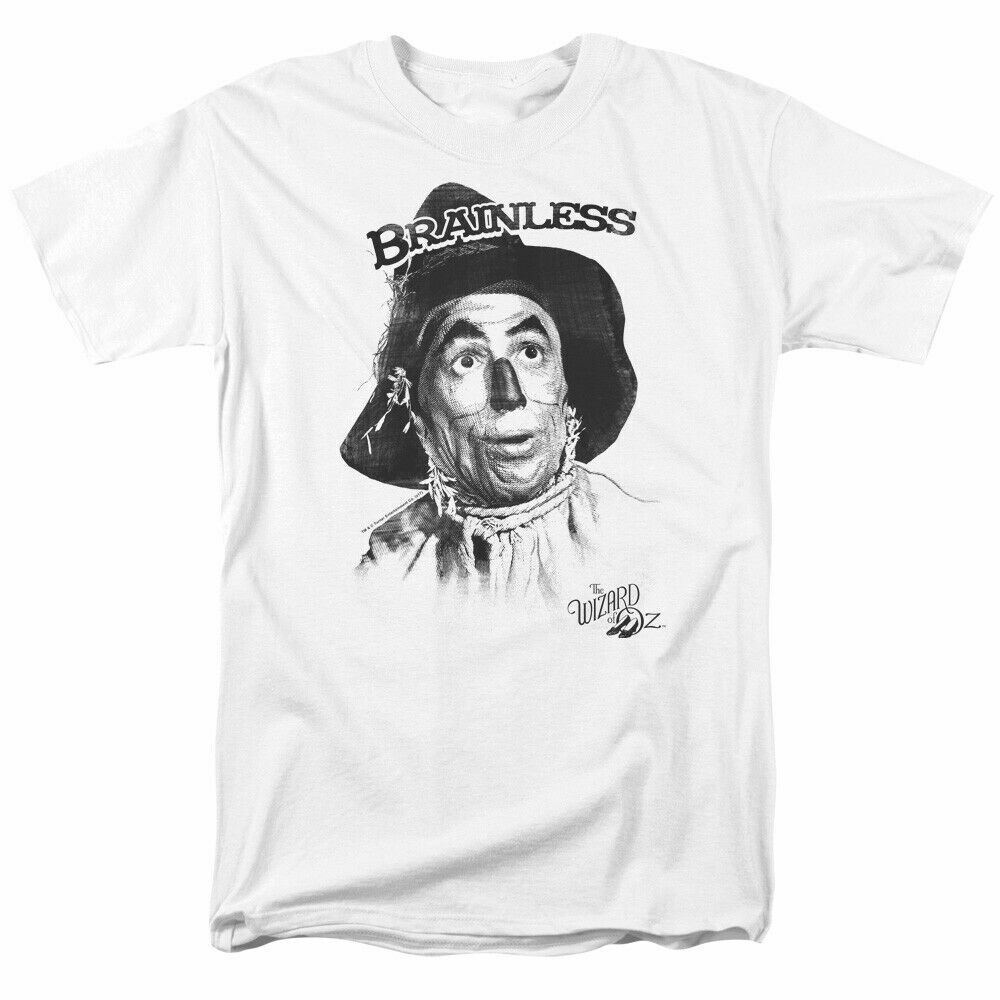 The Wizard of Oz Brainless T Shirt Licensed Movie Retro Classic Tee New White