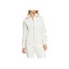 Adidas Originals Logo Embroidered Striped Zip-Up Long Sleeve Stand Collar Jacket Women jackets White IX1057
