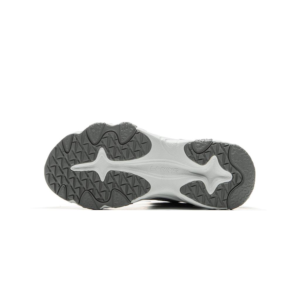 Li Ning Kids Versatile Shock Absorbing Wear Resistant Rebound Warm High Top Casual Shoes Kids Casual Shoes Military-Green Asphalt-Gray YKCU186-35