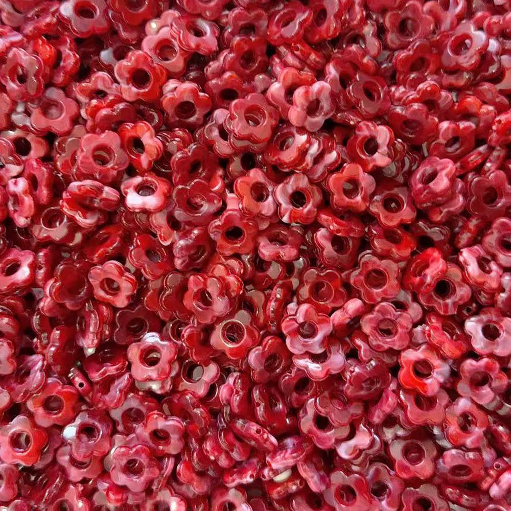 Акриловые ретро-градиентные пятилепестковые бусины для самостоятельного изготовления украшений и аксессуаров для волос