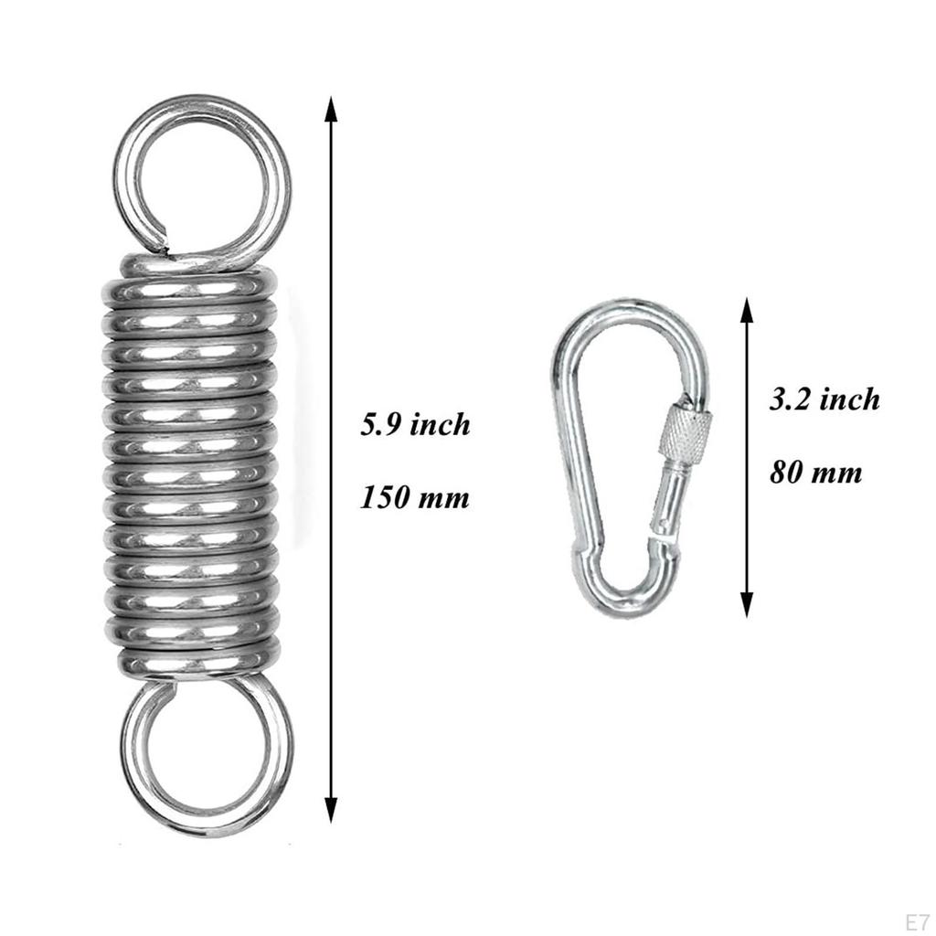 Hammock Hanging Kit with 2 Carabiner, Snap Hooks Heavy Duty 500 Capacity,Swing Spring for Swinging