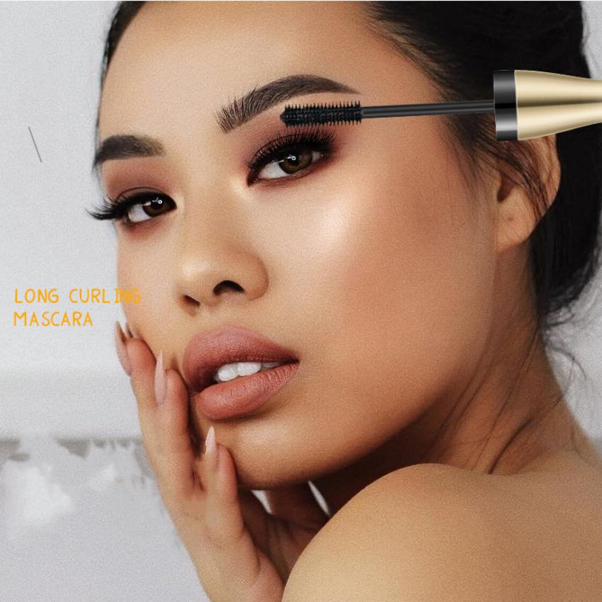 Черная тушь для макияжа 3D Водостойкая тушь для ресниц Liquid Fiber Черная щеточка для завивки ресниц Стойкий макияж глаз Удлиняющая тушь для ресниц