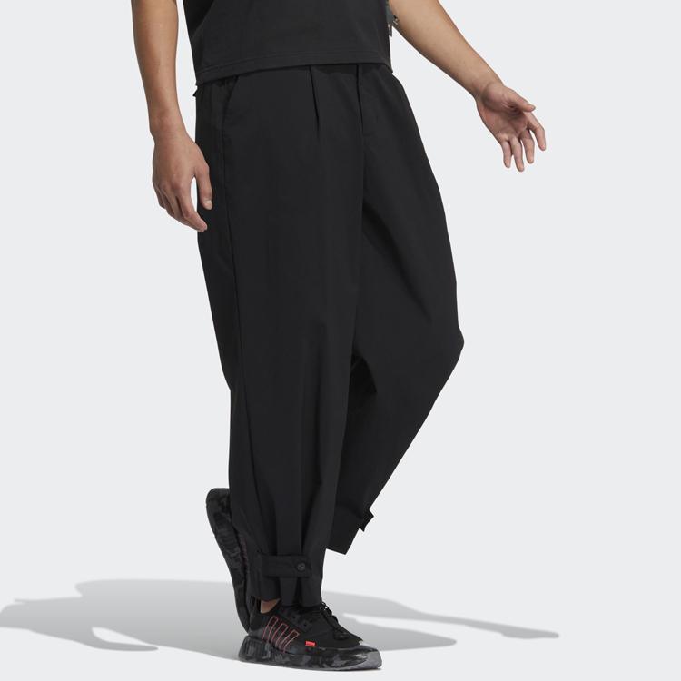 adidas Штаны Originals Trefoil Speed Track с однотонной застежкой-молнией для мужчин, черные, HU1235