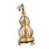 Gourd Prosperity Sculpture Brass Statue Fu Character Collectible Decorative Figurine Desktop