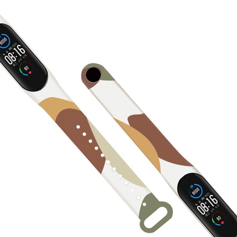 Camouflage Silicone Watch Strap for Xiaomi Mi Band 3/4 - Pattern Design 13