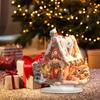 2D Acrylic Cottage Ornament with LED Light Christmas Village Houses Lighted Table Decoration Holiday Party Favors Christmas Gift