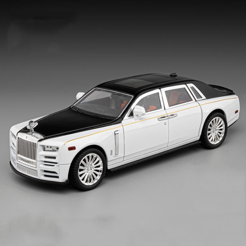 1:Модели автомобилей Rolls Royce Phantom из сплава, литые под давлением, масштаб 22, со светом и звуком, 6 дверей открываются, игрушечные машинки для детей и взрослых