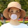 Summer sun hat bucket hat mask integrated hat summer UV protection sun hat outdoor sun protection face hat