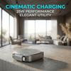 25W Pocket Magnetic Wireless Charger for iphone 16 /17  Type c Charging Adapter with Retractable Cable CE RoHS FCC Certificated