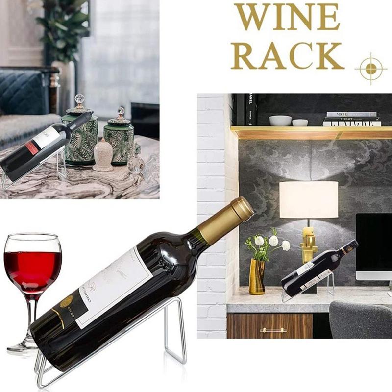 Versatile Wrought Iron Designed Wine Holder Functional Artistic Wine Holder for Stylish Bottle Organization Stand Rack