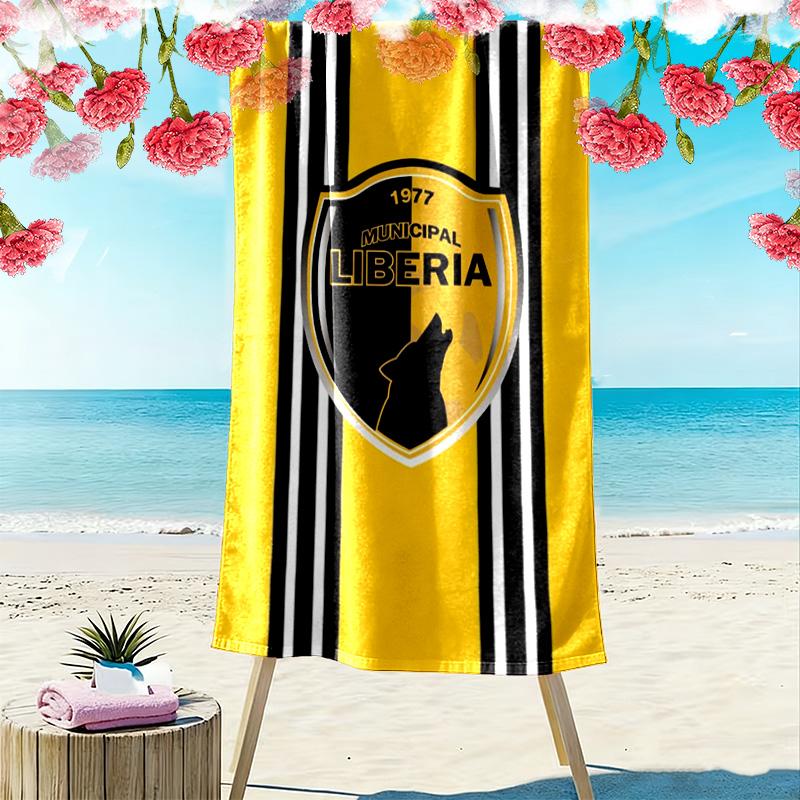Municipal Liberia Print Beach Towel, Large Soft Quick Dry Towel for Beach Camping Swimming