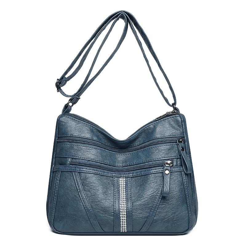 Женская сумка Мягкая сумка из искусственной кожи на одно плечо Crossbody Маленькая квадратная сумка