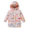 Зимнее длинное пуховое пальто для девочек, теплое и ветрозащитное, очень плотная детская верхняя одежда