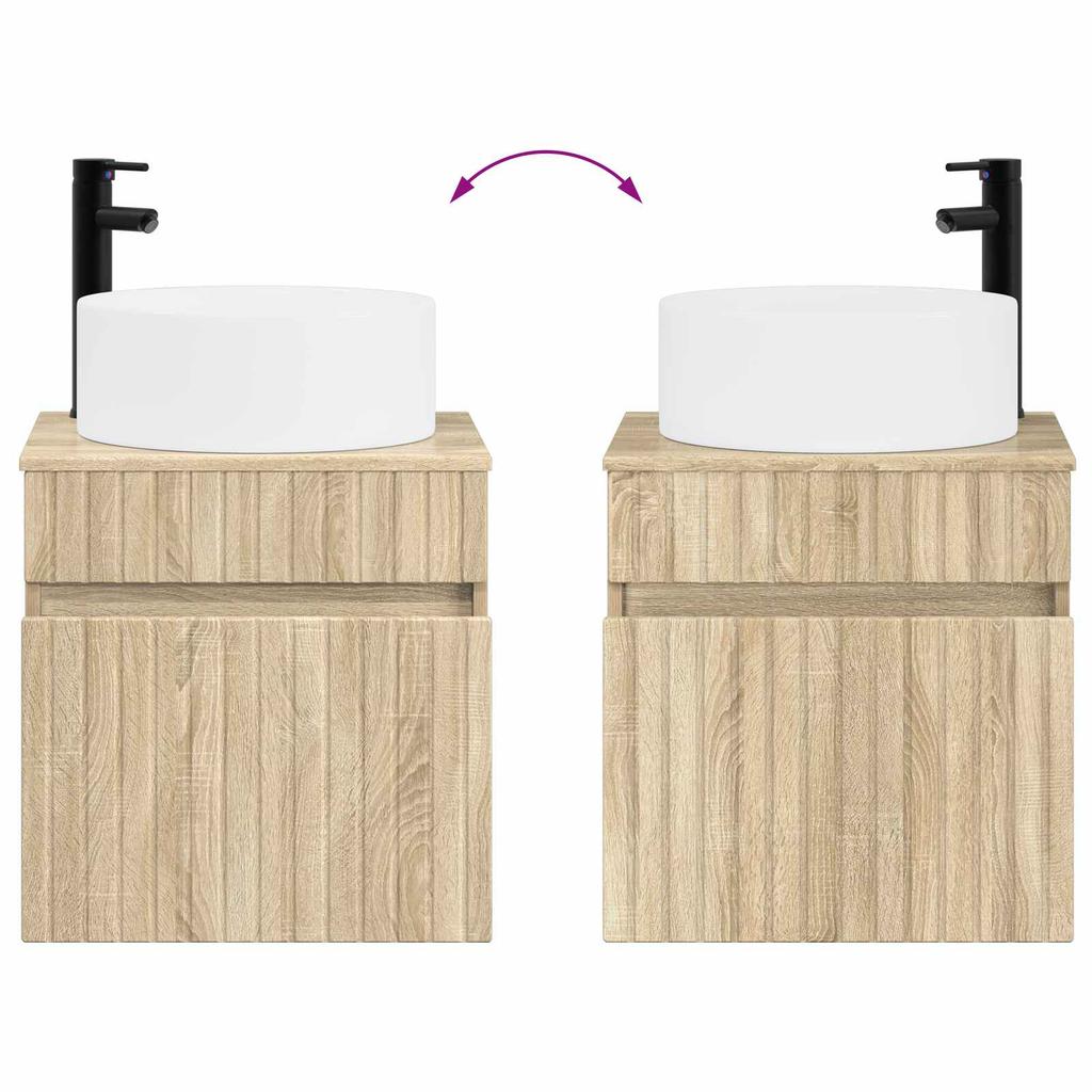 Bathroom Cabinet Set 4 pcs Sonoma Oak 103.5 x 15.5 x 70 cm