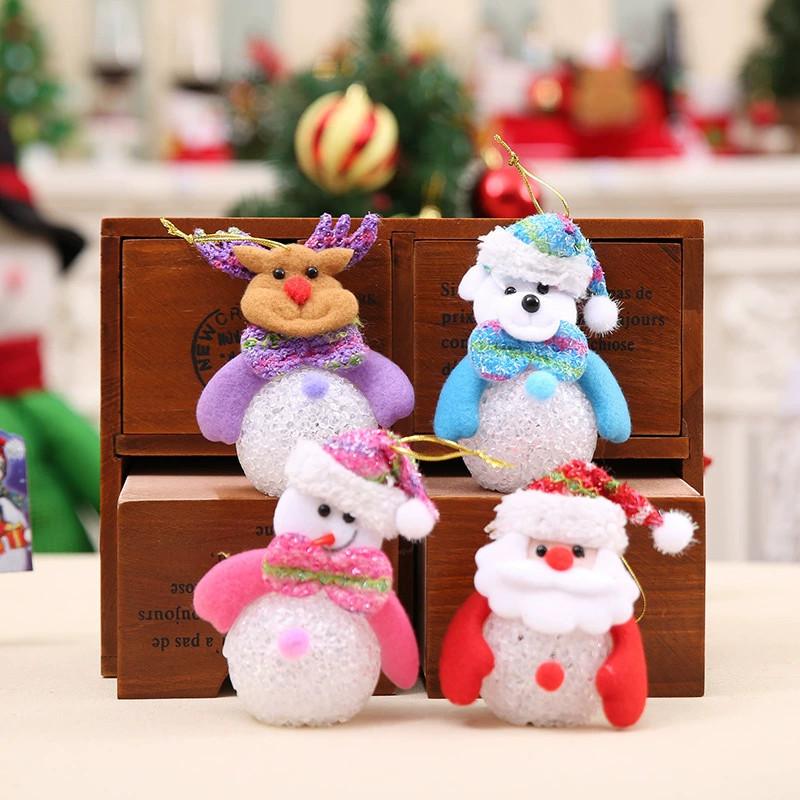 Украшения Светятся Рождество Ева Снеговик Ночник Подвесное Украшение Декор Дерево