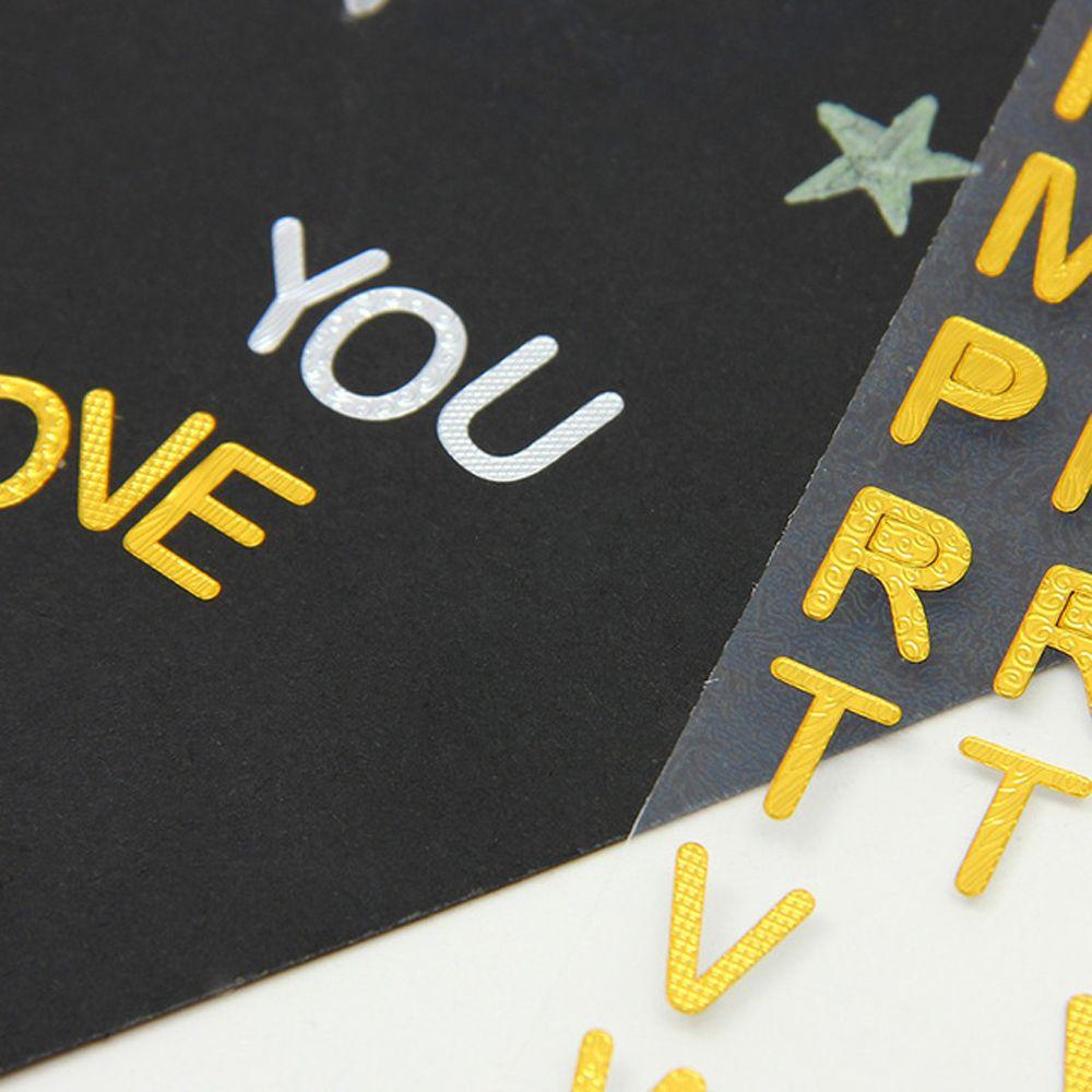 Planner Alphabet Stationery Sticker School Supplies Numbers Label Sticker Bronzing Letters Numbers