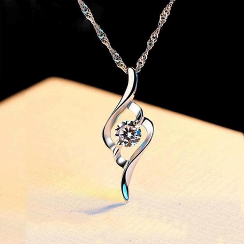 Модное женское ожерелье с кристаллами Love, комплект сережек, ожерелье с каплями воды, женский комплект ювелирных изделий, ожерелья для женщин, подарок на годовщину