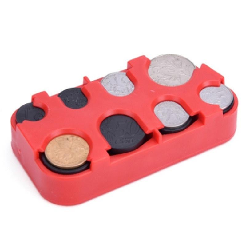 Euro Coin Dispenser Storage Coins Purse Wallet Holders Storage Box Plastic Dispenser