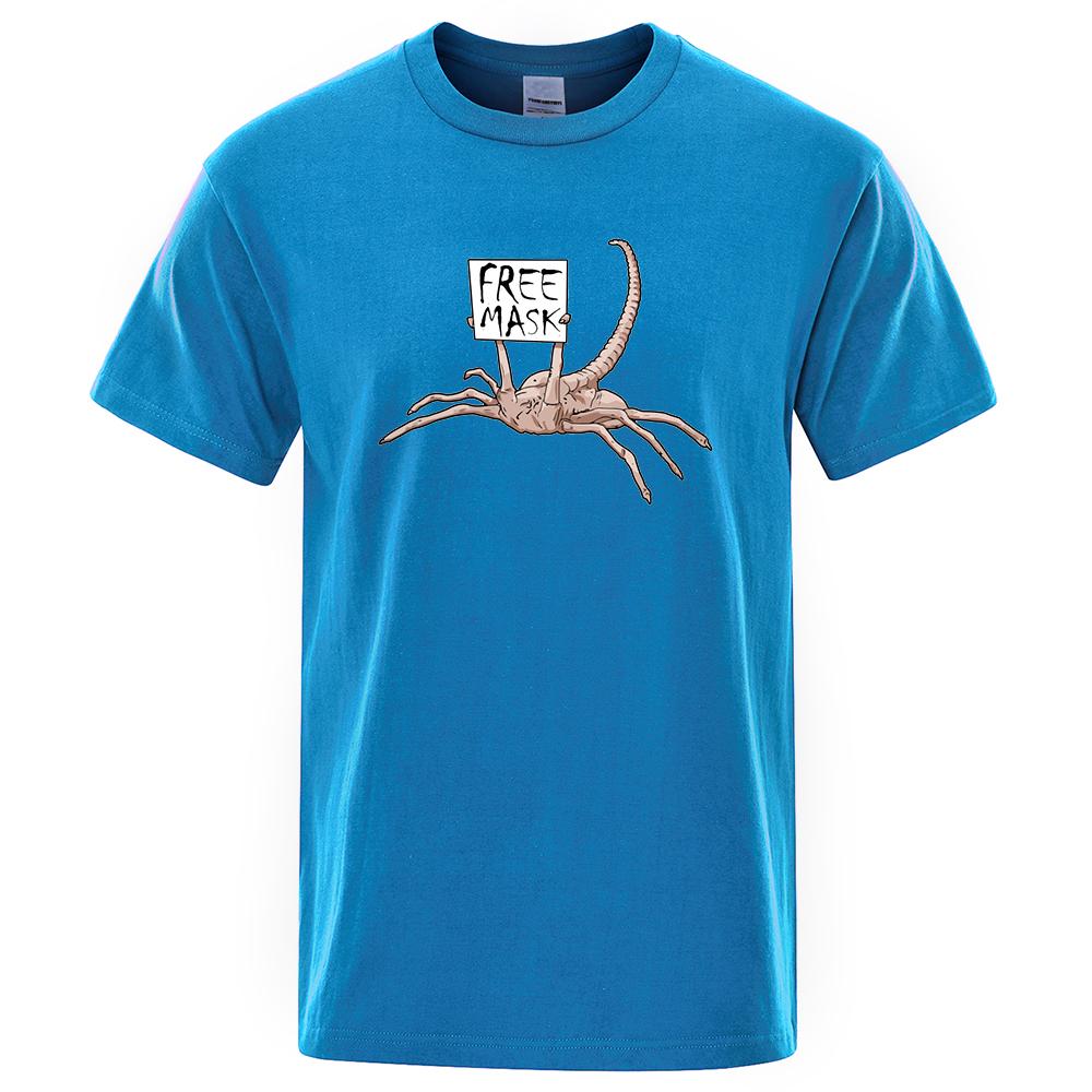 Футболка Alien Free Mask с принтом для мужчин, футболки Horror Scorpion, летняя хлопковая дышащая футболка, одежда в стиле хип-хоп, уличная одежда для мужчин