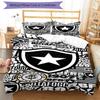 Shield With Star Emblem Printed Pattern Duvet Cover Set – includes 1 duvet cover and 2 matching pillowcases Bedroom decor Christmas gifts
