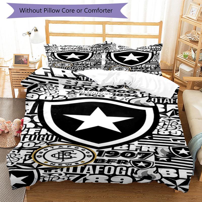 Shield With Star Emblem Printed Pattern Duvet Cover Set – includes 1 duvet cover and 2 matching pillowcases Bedroom decor Christmas gifts